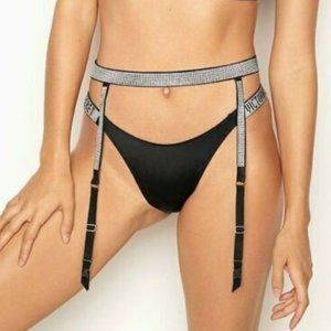 VS Rhinestone Black Garter